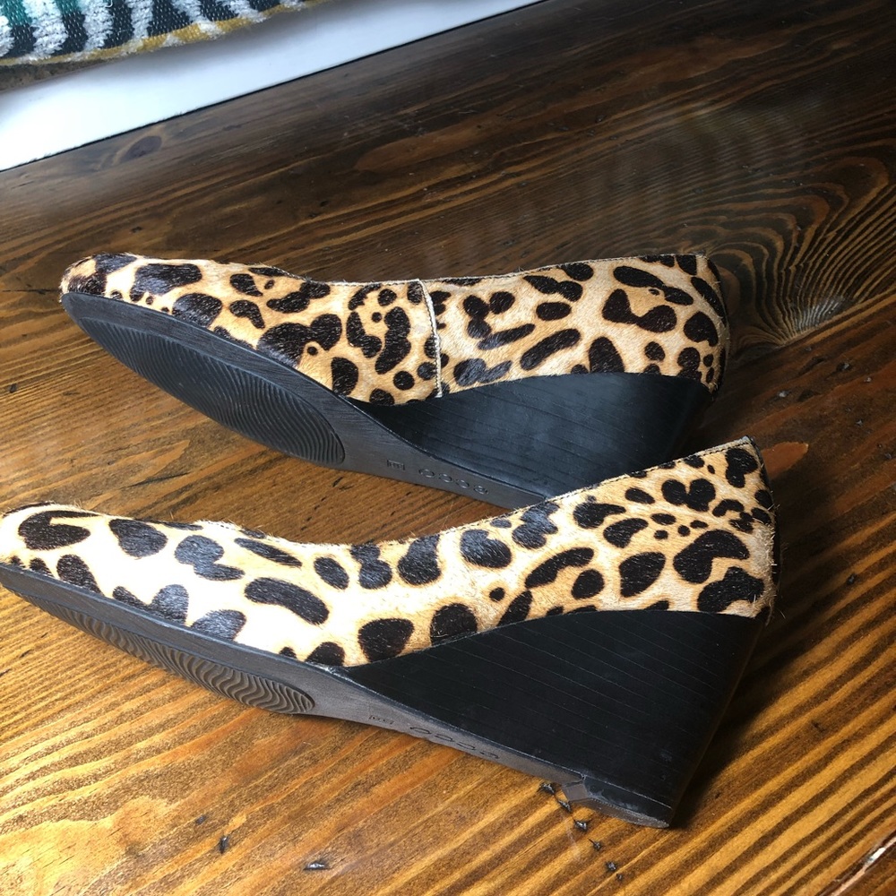 🔸ECCO Women's Leopard Wedge Pump. Size 7.5 - Picture 5 of 7